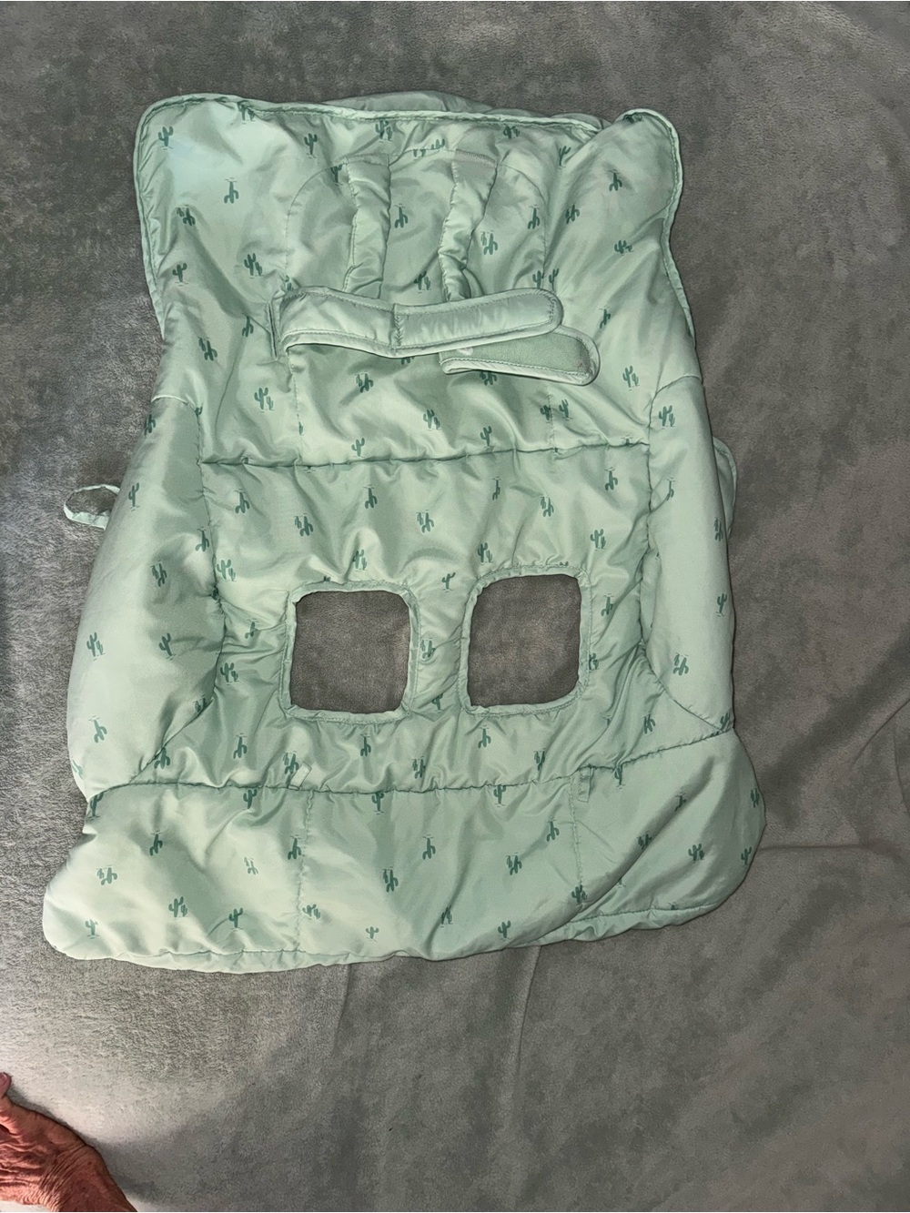 Modern Moments Baby Shopping Cart Cover Mint Green Cactus Print